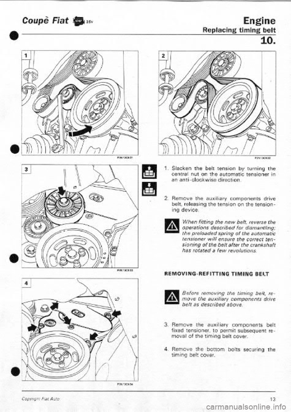 FIAT COUPE 1995  Workshop Manual 