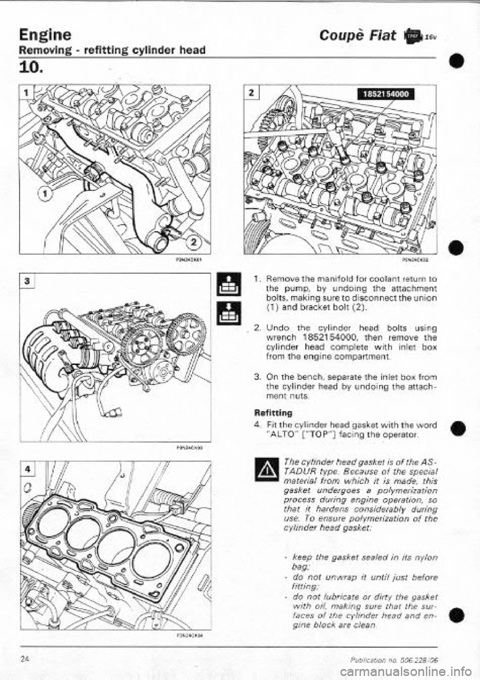 FIAT COUPE 1995  Workshop Manual 