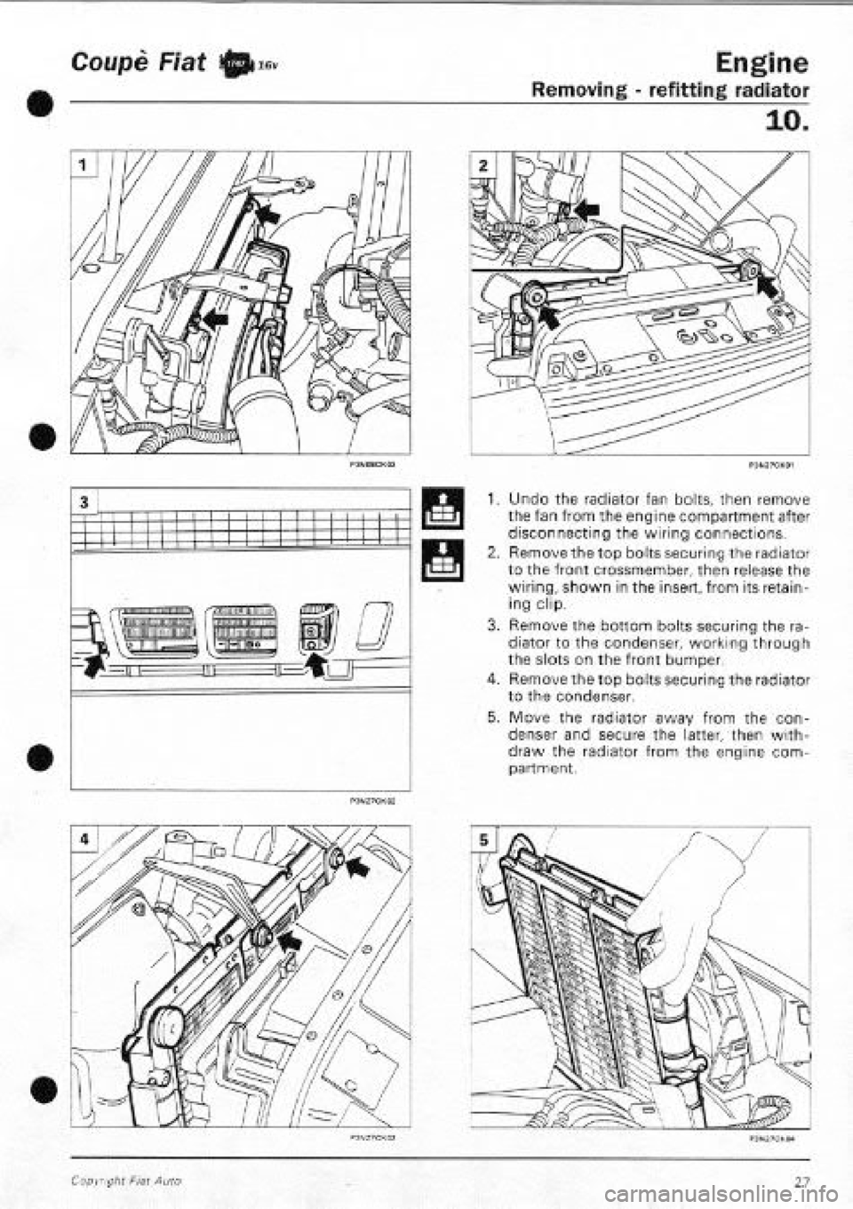 FIAT COUPE 1995  Workshop Manual 