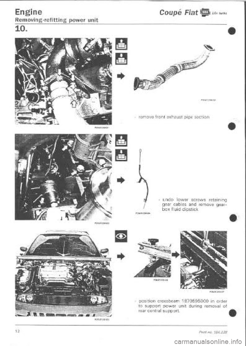 FIAT COUPE 1995  Workshop Manual 