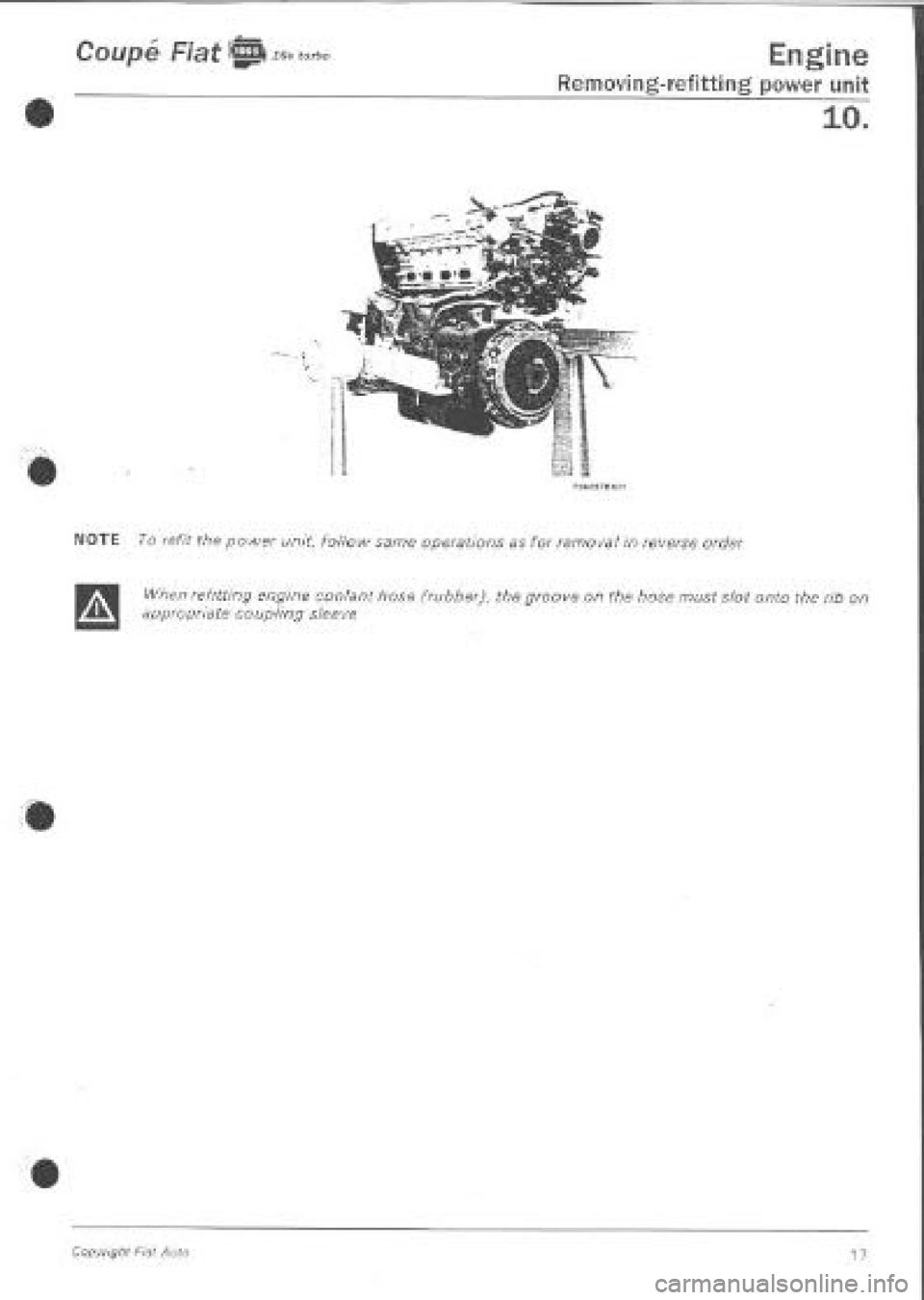 FIAT COUPE 1995  Workshop Manual 