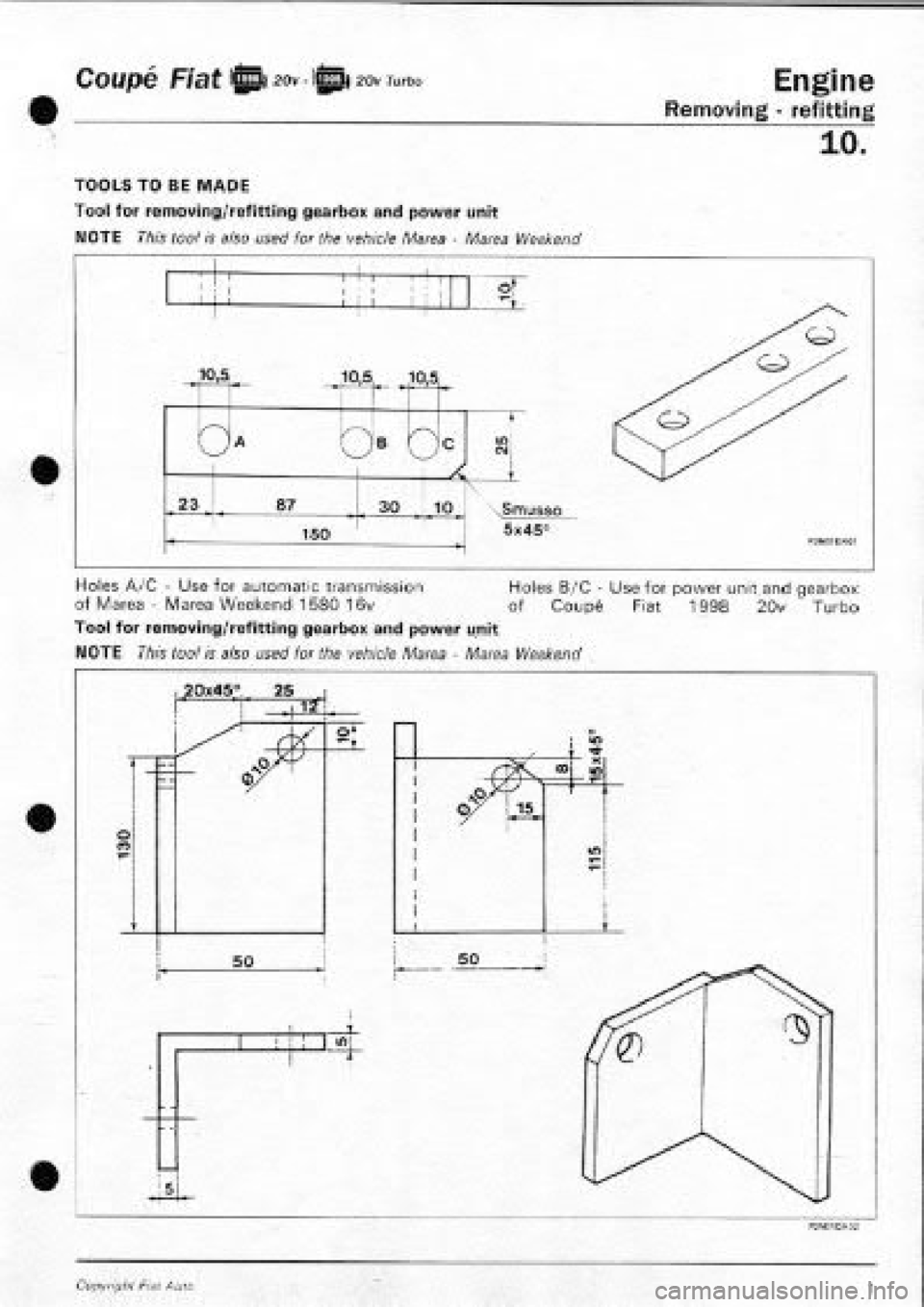 FIAT COUPE 1995  Workshop Manual 