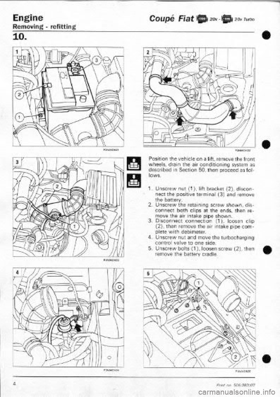 FIAT COUPE 1995  Workshop Manual 