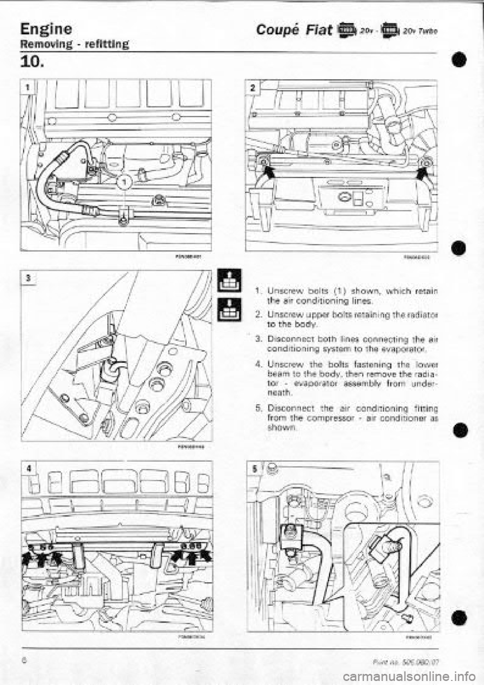 FIAT COUPE 1995  Workshop Manual 