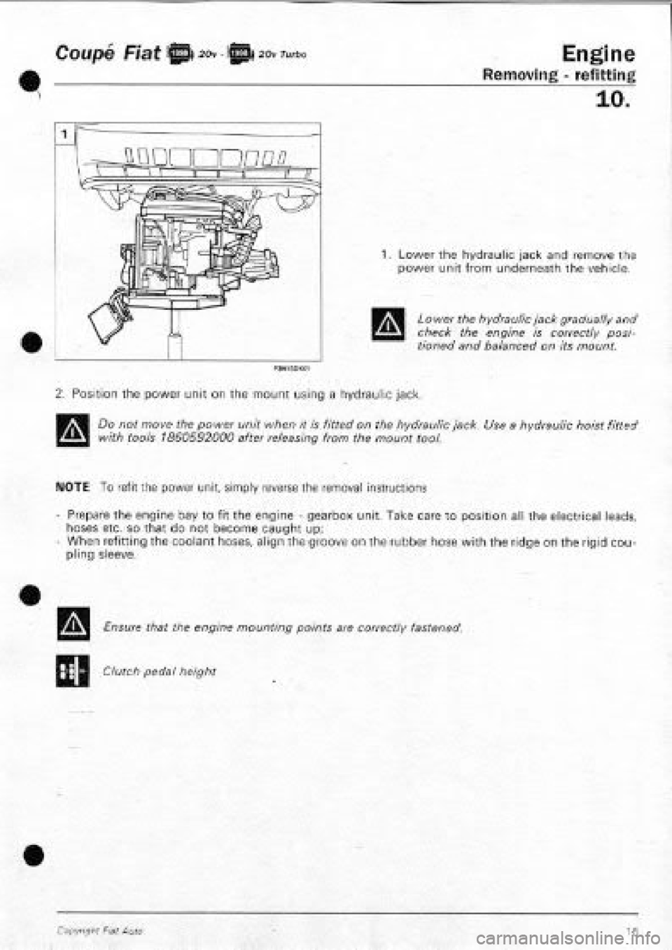 FIAT COUPE 1995  Workshop Manual 