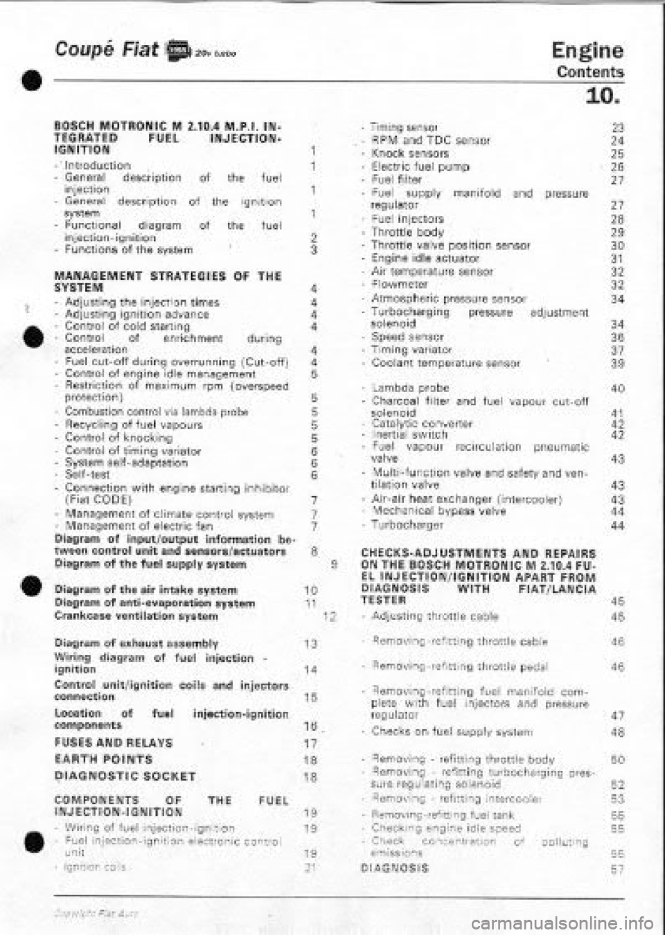 FIAT COUPE 1995  Workshop Manual 