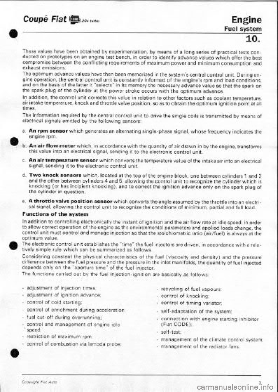 FIAT COUPE 1995  Workshop Manual 