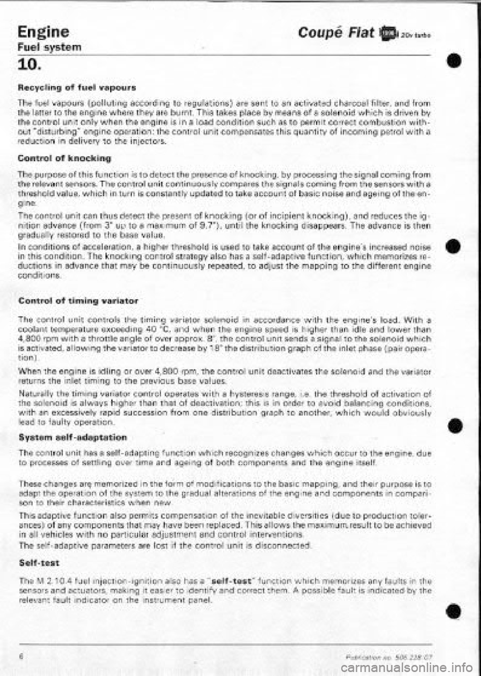 FIAT COUPE 1995  Workshop Manual 