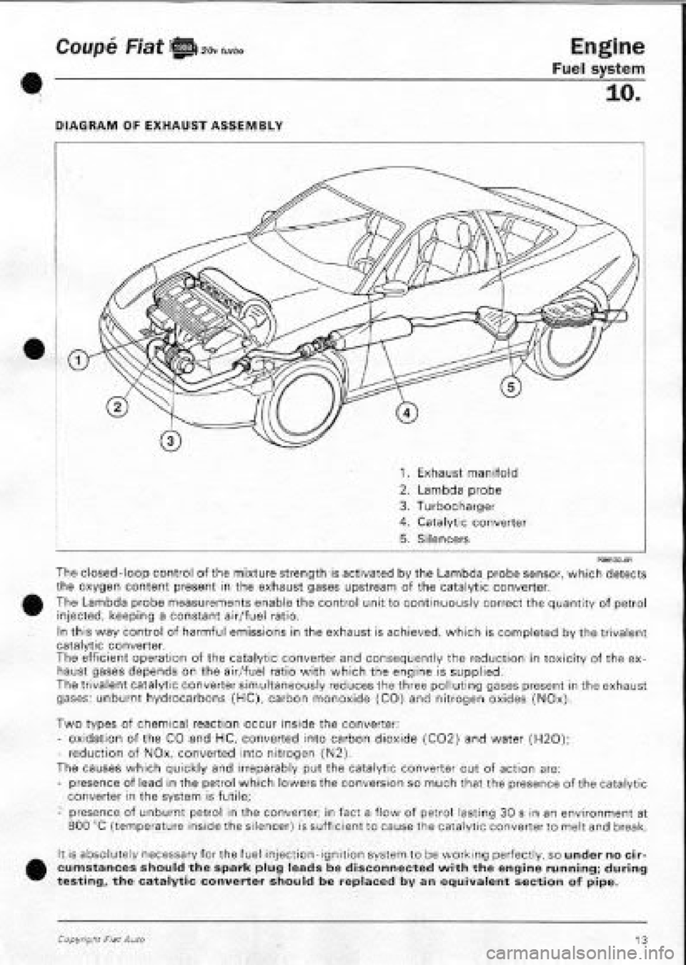 FIAT COUPE 1995  Workshop Manual 