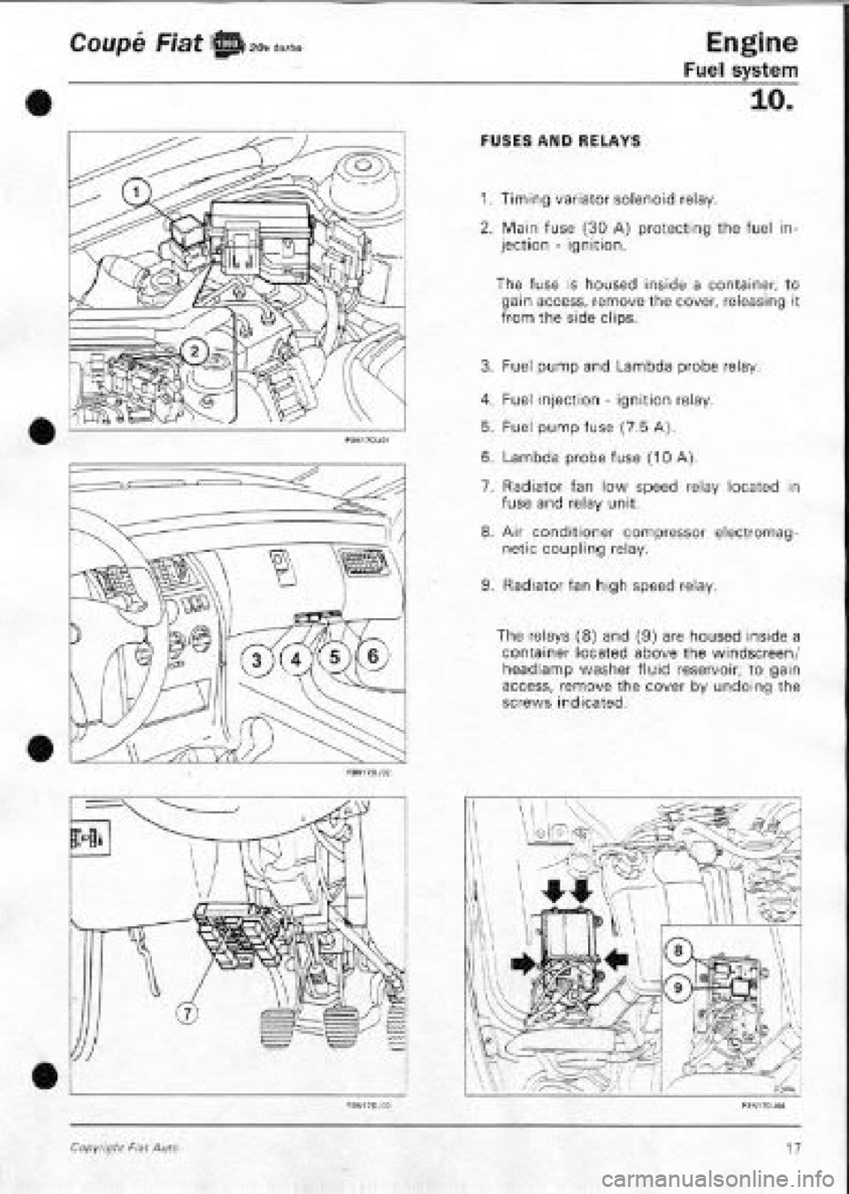 FIAT COUPE 1995  Workshop Manual 