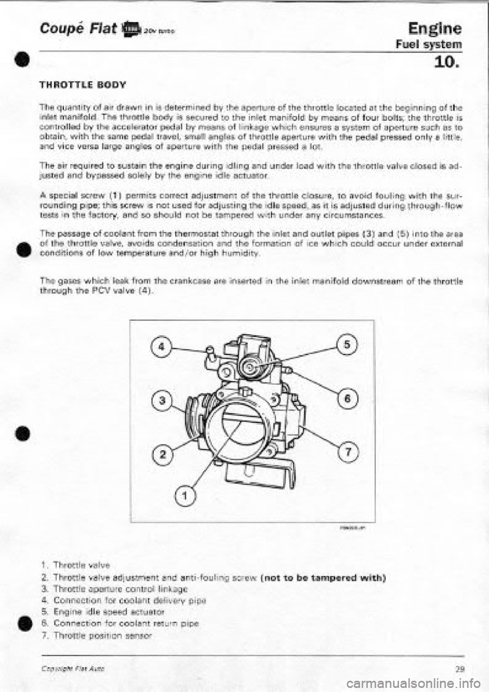 FIAT COUPE 1995  Workshop Manual 