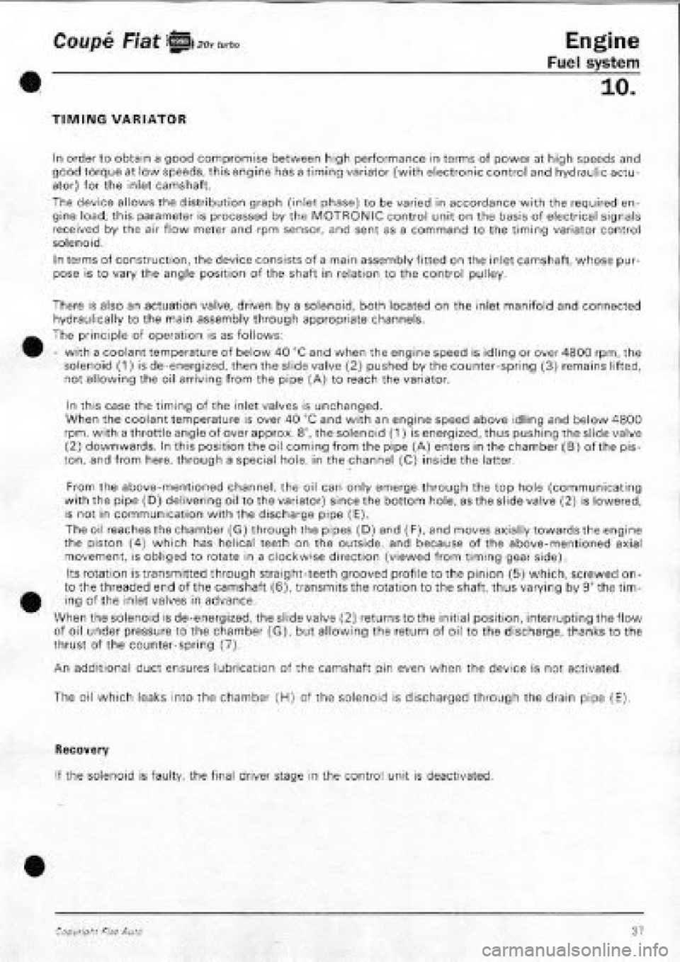 FIAT COUPE 1995  Workshop Manual 
