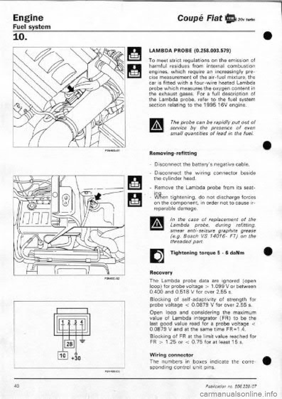 FIAT COUPE 1995  Workshop Manual 