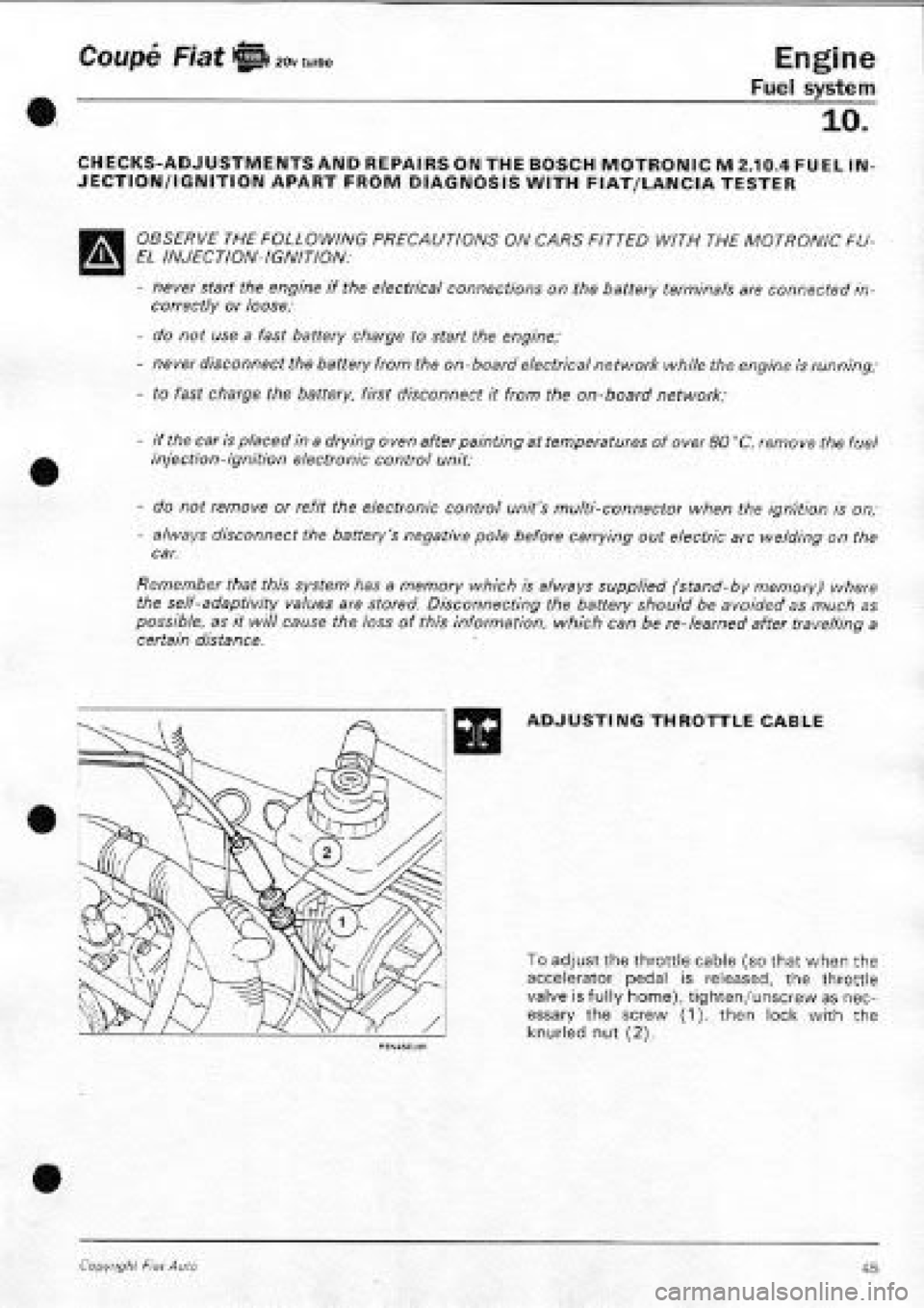 FIAT COUPE 1995  Workshop Manual 