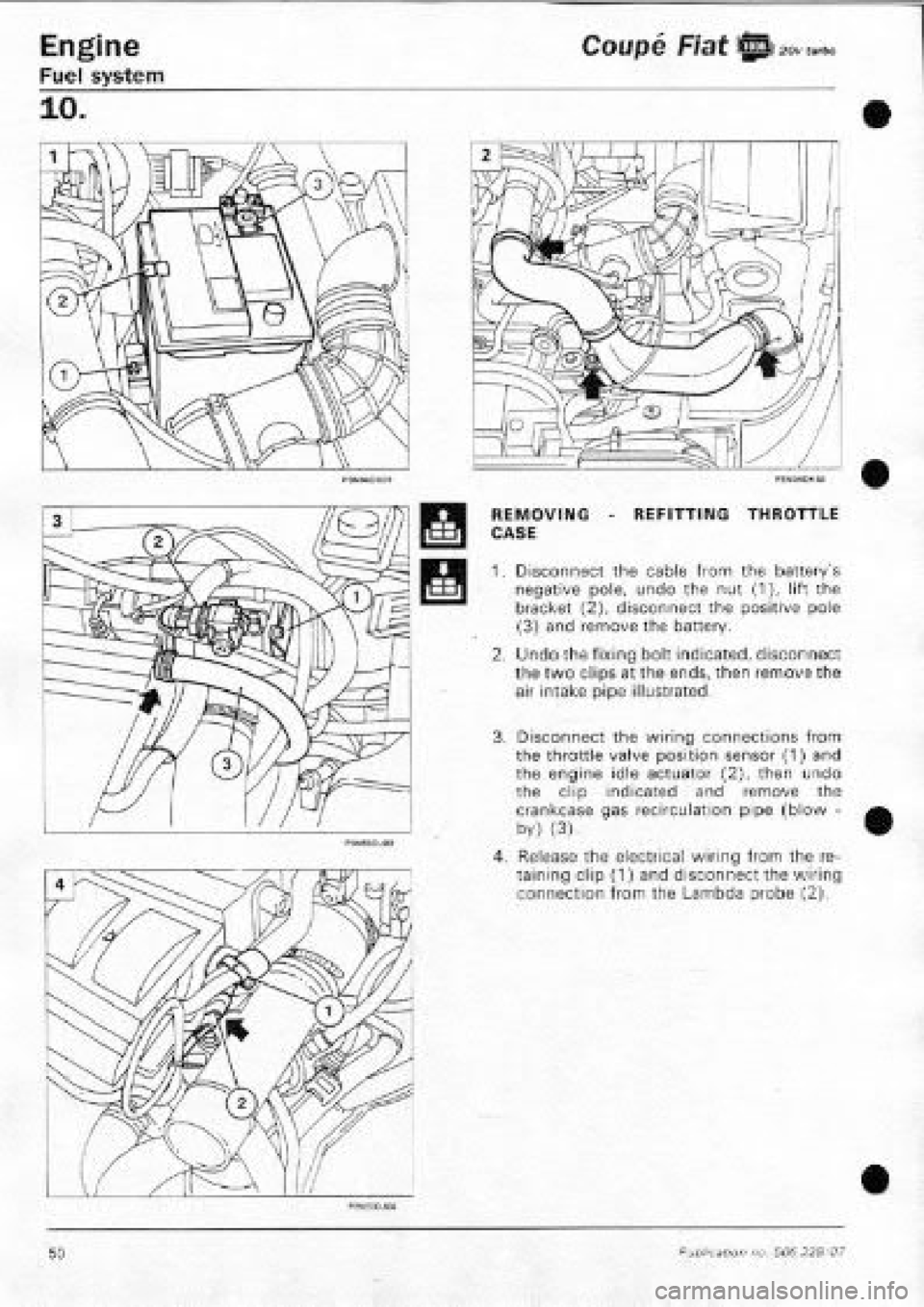 FIAT COUPE 1995  Workshop Manual 