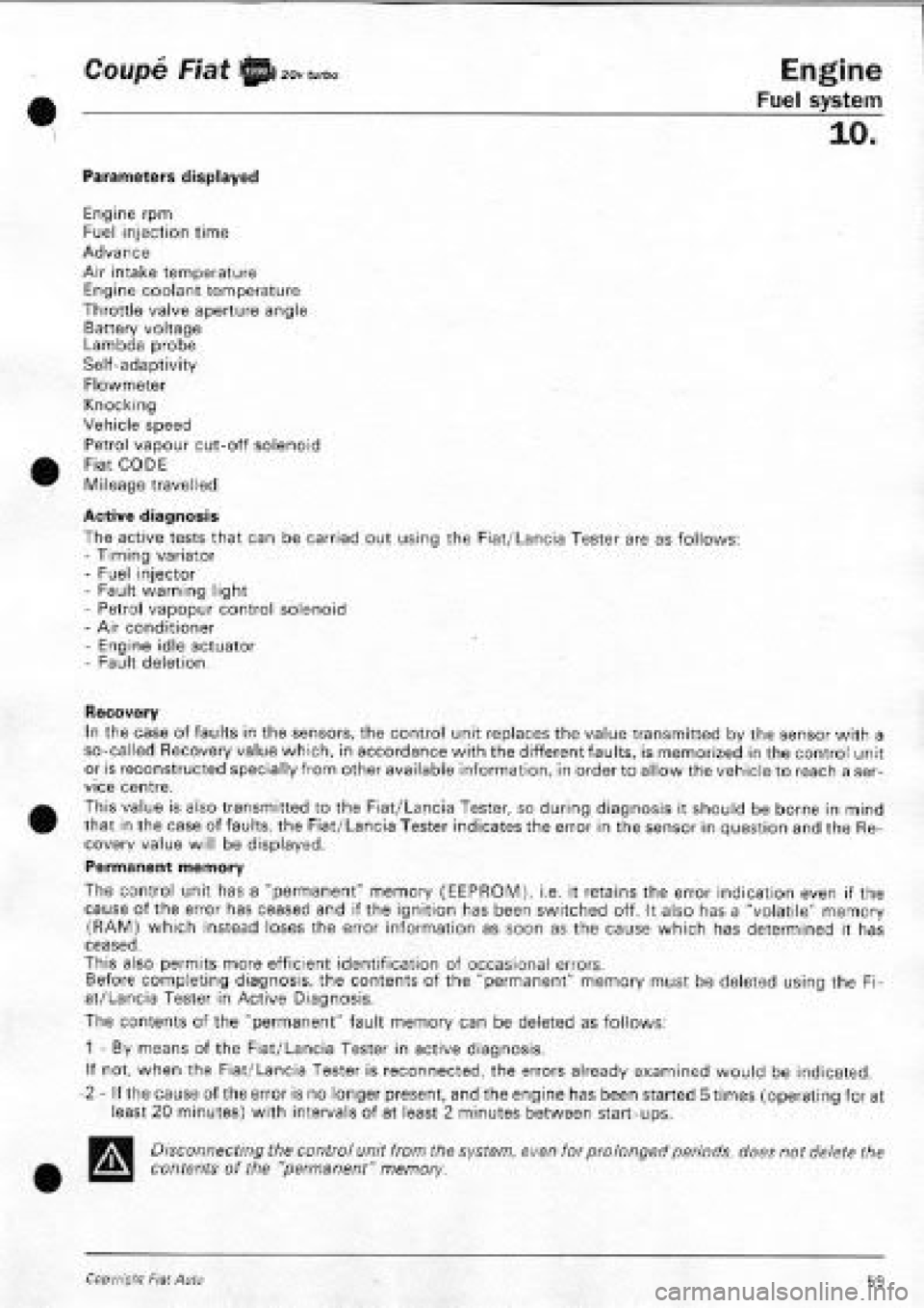 FIAT COUPE 1995  Workshop Manual 
