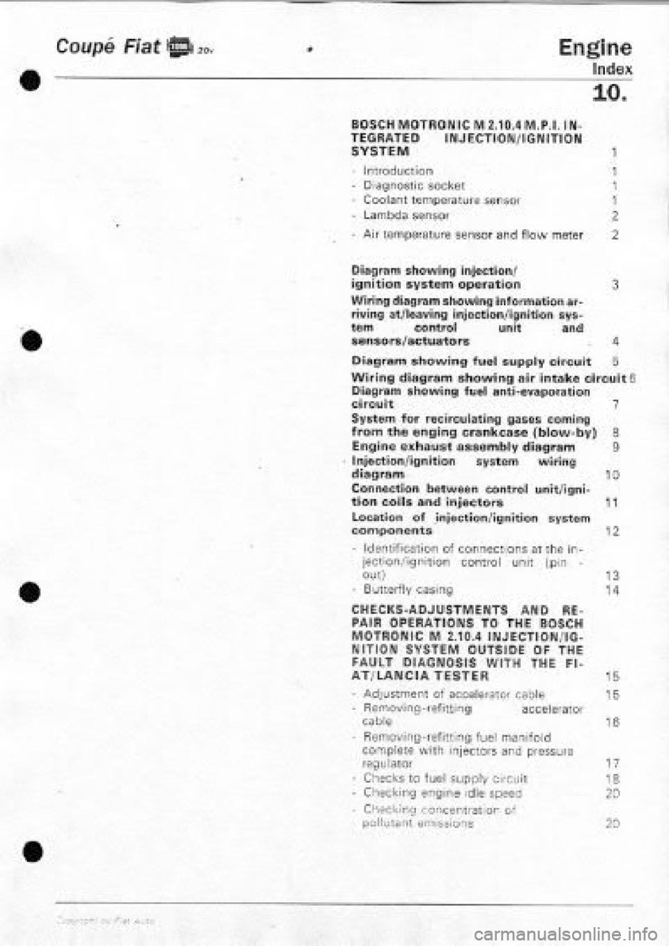 FIAT COUPE 1995  Workshop Manual 