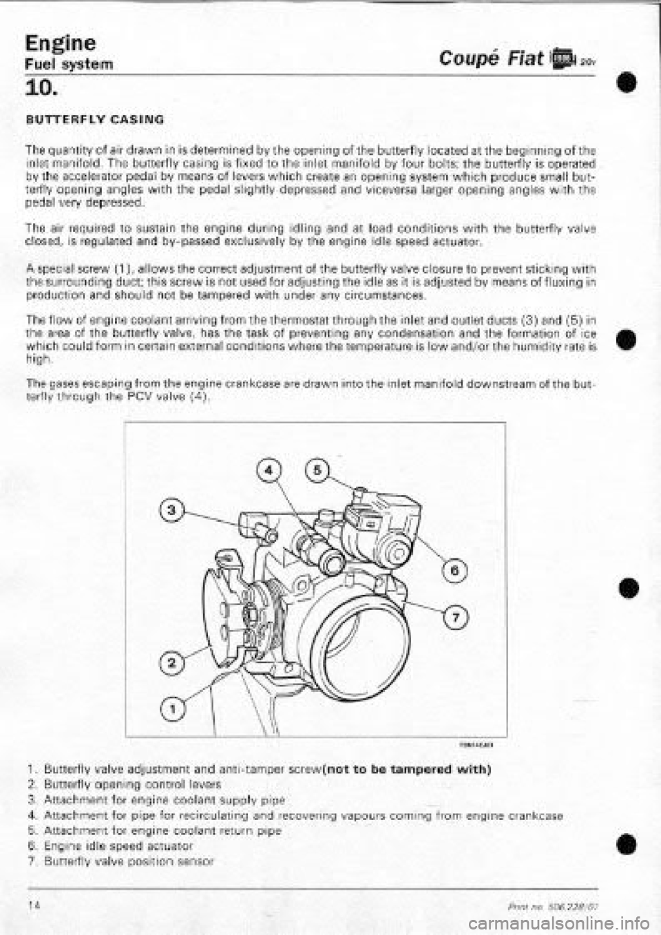 FIAT COUPE 1995  Workshop Manual 