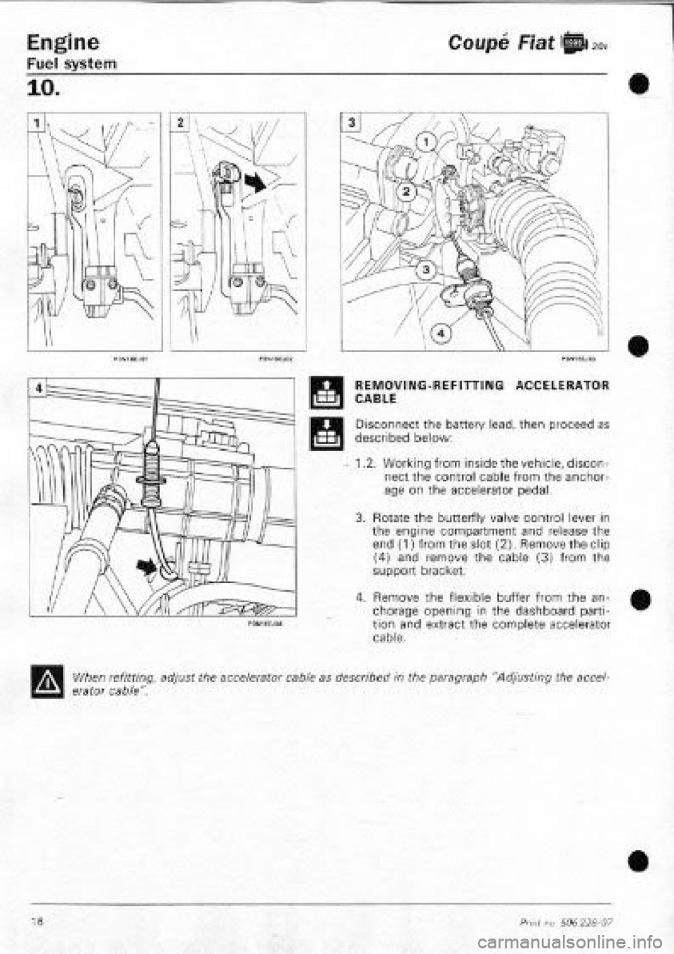FIAT COUPE 1995  Workshop Manual 