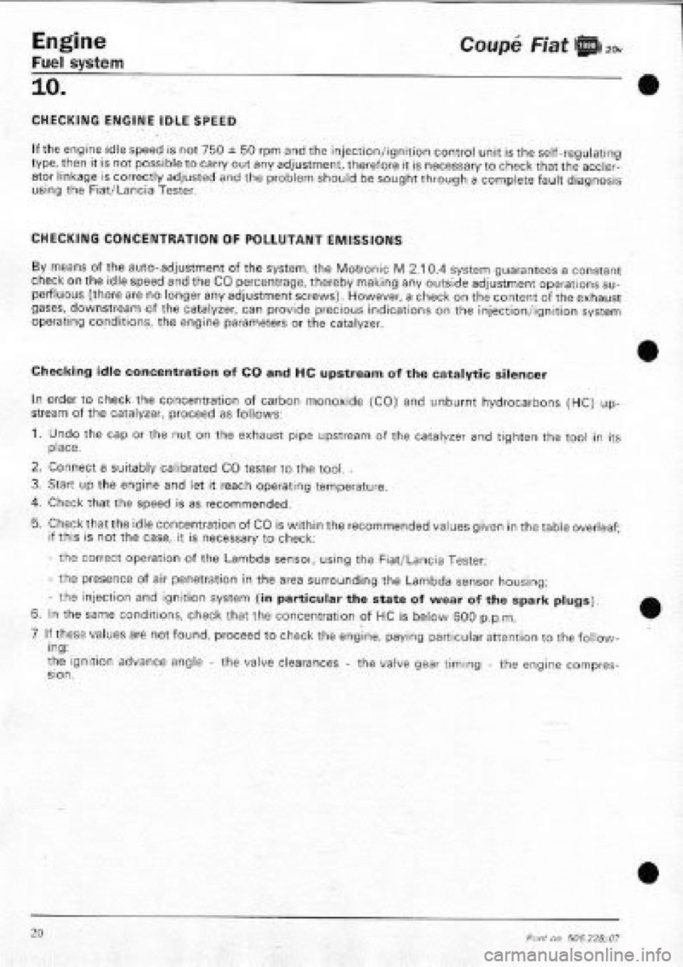 FIAT COUPE 1995  Workshop Manual 
