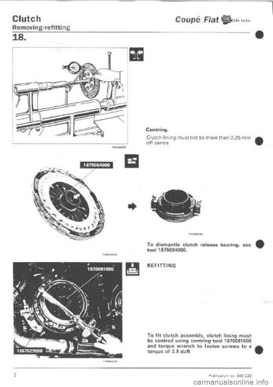 FIAT COUPE 1995  Workshop Manual 