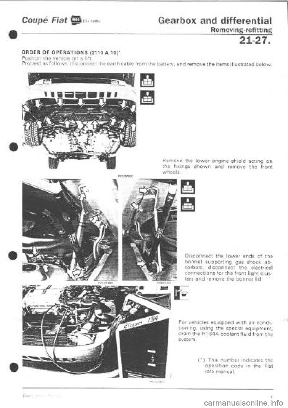 FIAT COUPE 1995  Workshop Manual 
