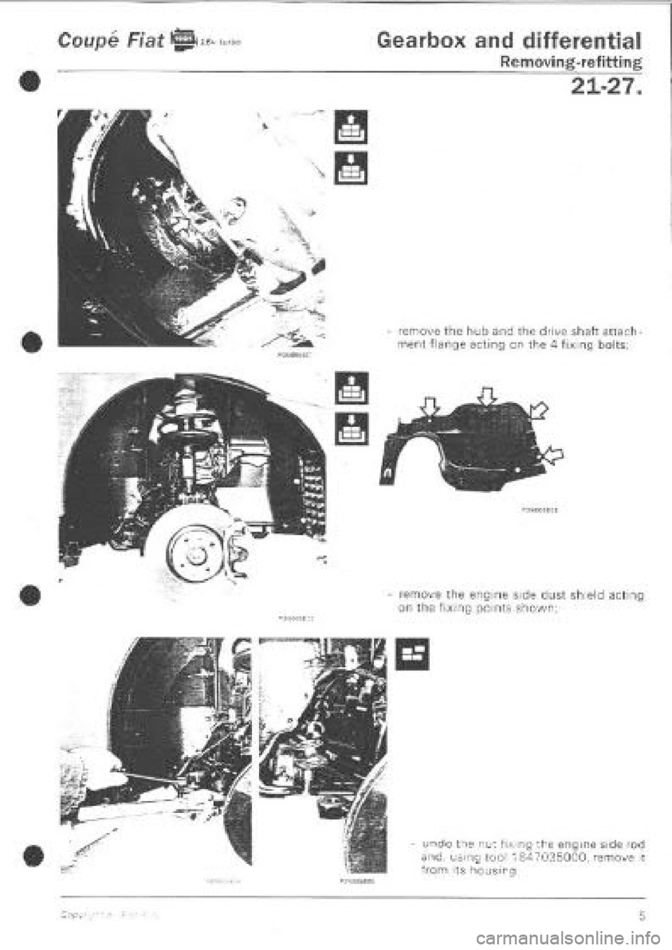 FIAT COUPE 1995  Workshop Manual 