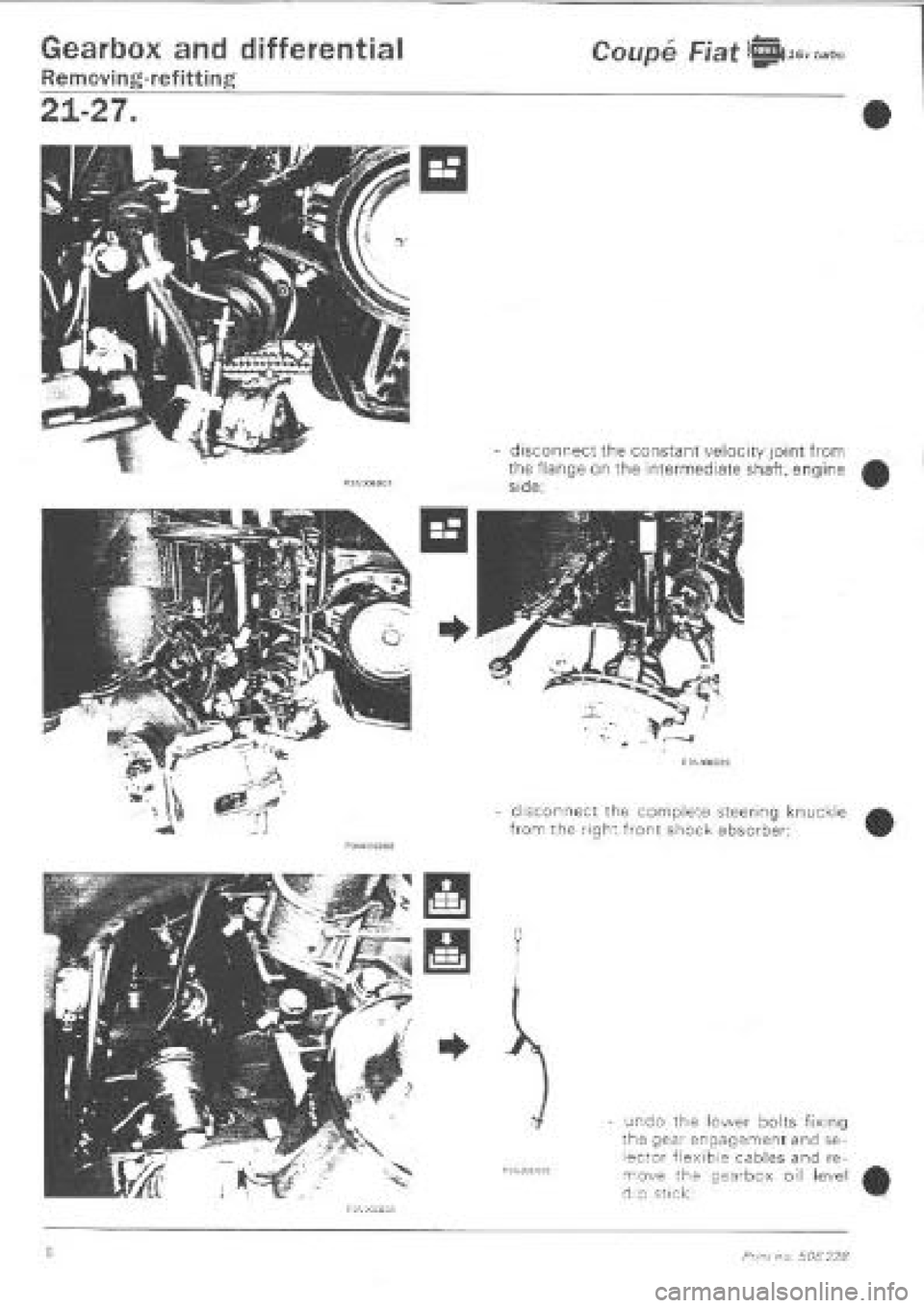 FIAT COUPE 1995  Workshop Manual 