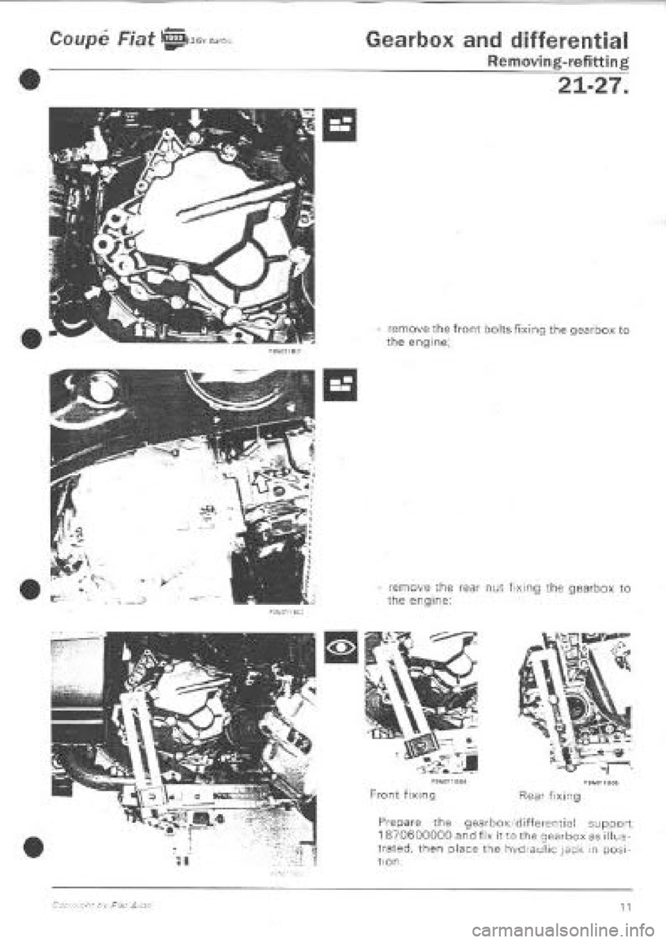 FIAT COUPE 1995  Workshop Manual 