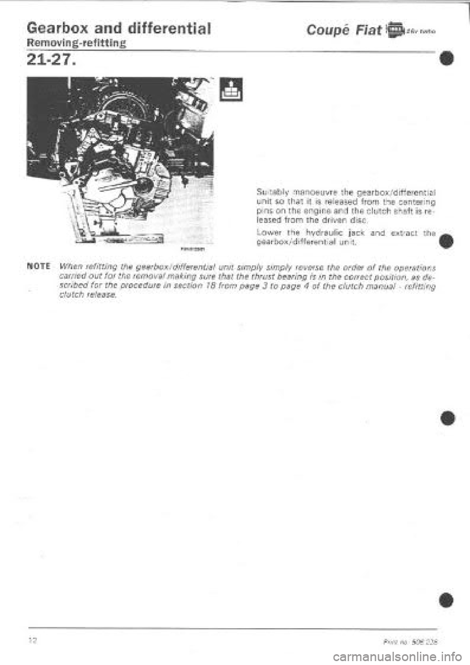 FIAT COUPE 1995  Workshop Manual 