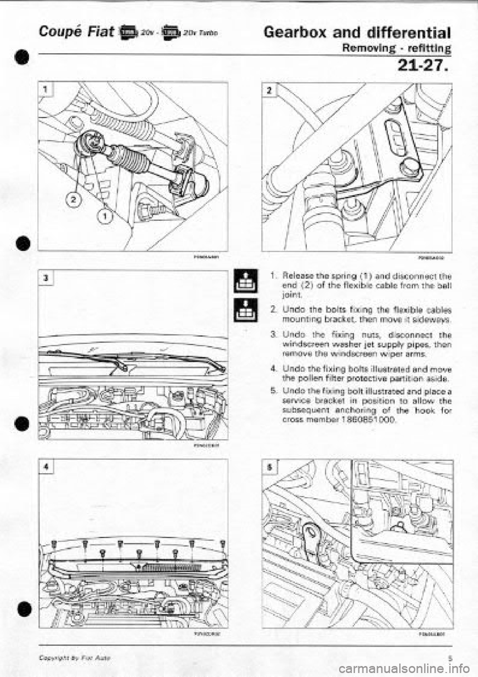 FIAT COUPE 1995  Workshop Manual 