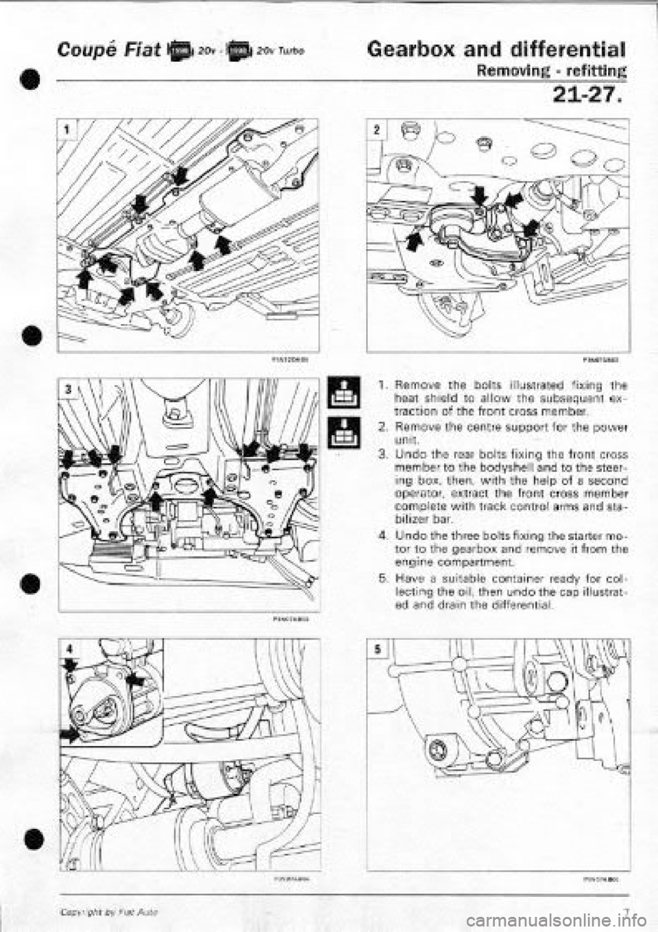FIAT COUPE 1995  Workshop Manual 