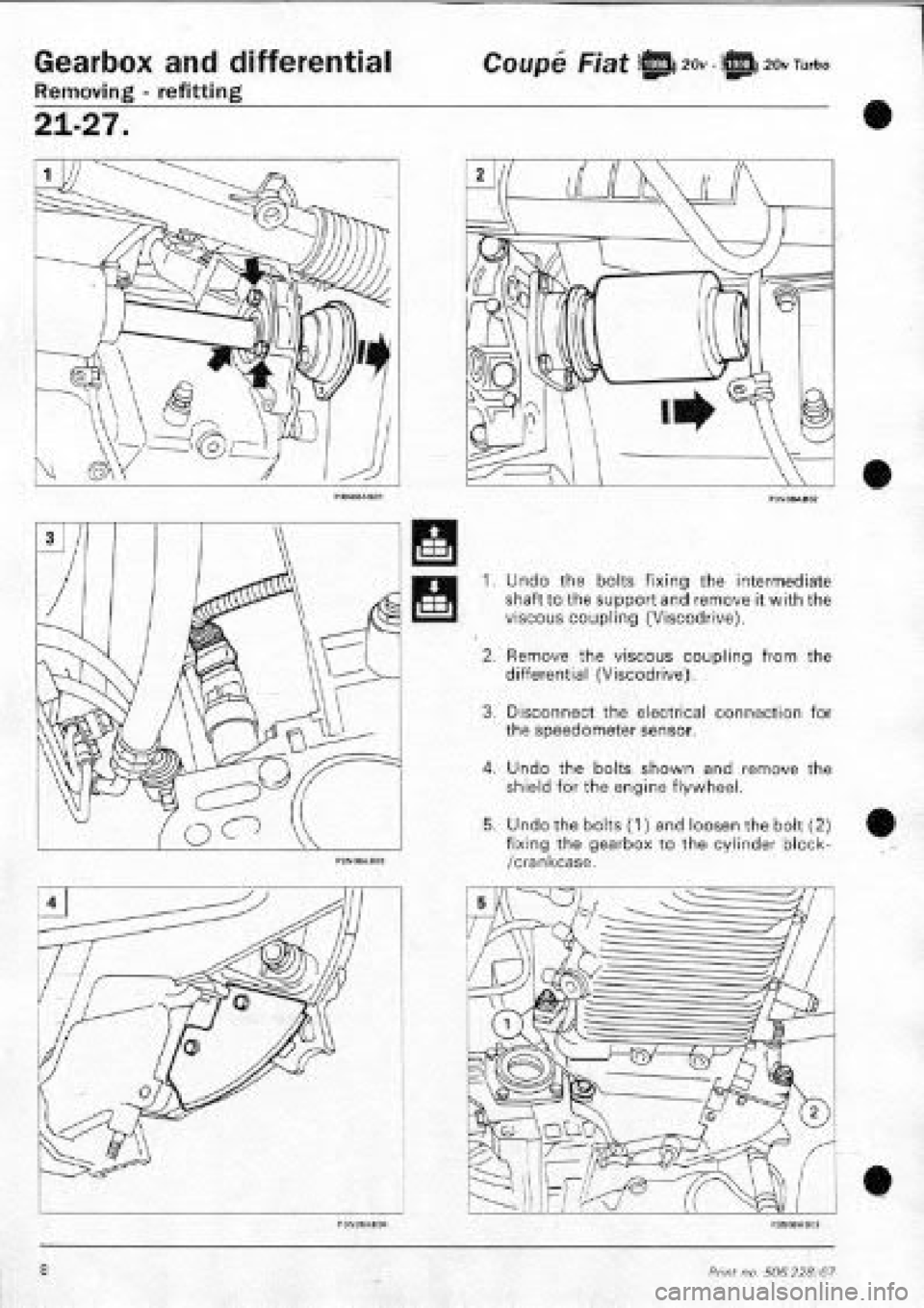 FIAT COUPE 1995  Workshop Manual 
