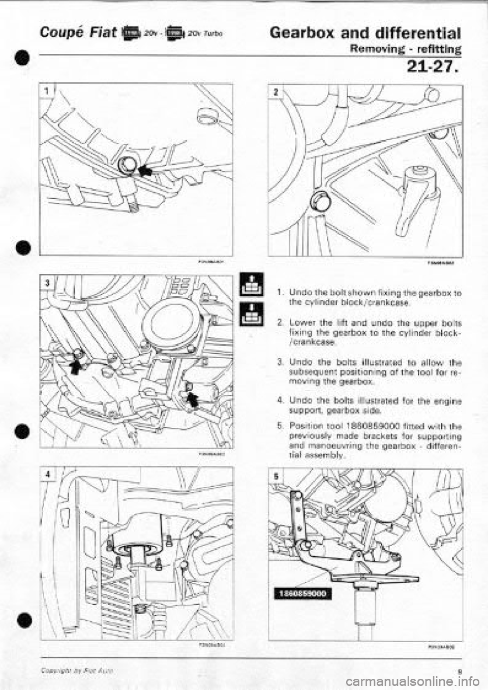 FIAT COUPE 1995  Workshop Manual 