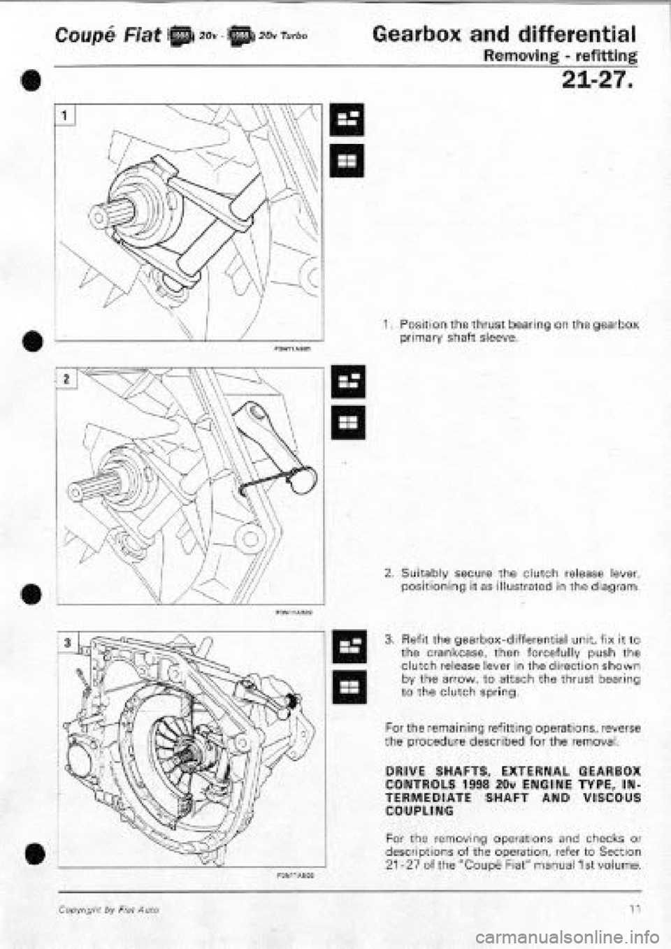 FIAT COUPE 1995  Workshop Manual 