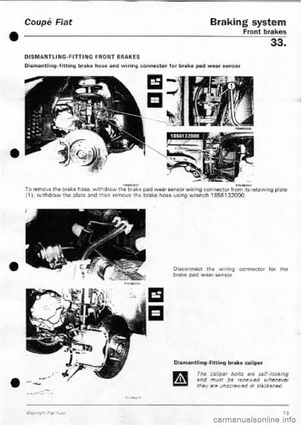 FIAT COUPE 1995  Workshop Manual 