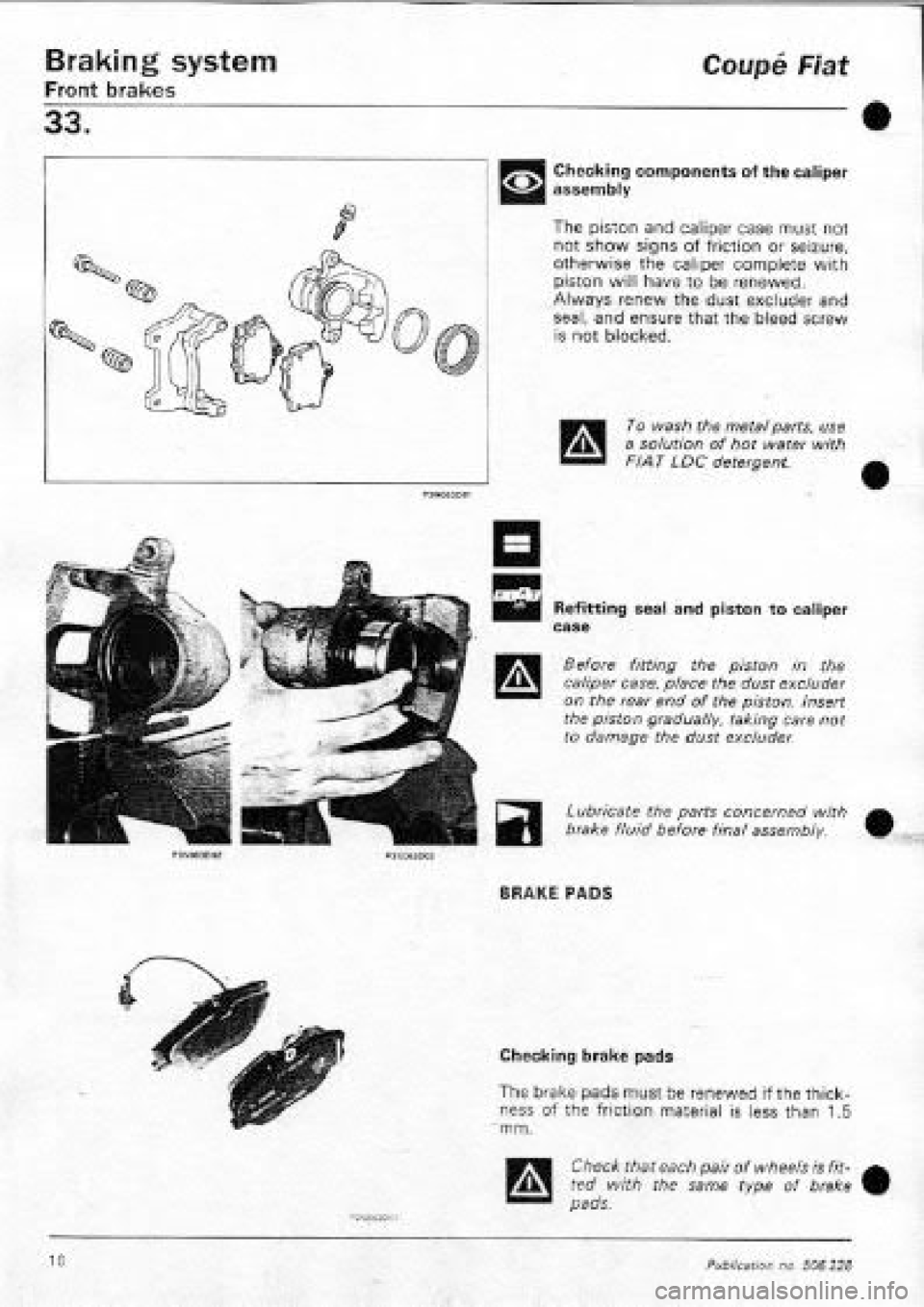 FIAT COUPE 1995  Workshop Manual 