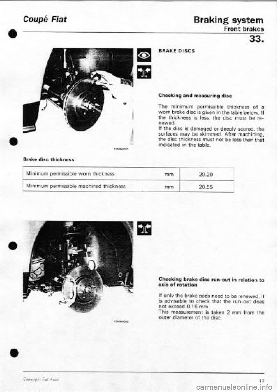 FIAT COUPE 1995  Workshop Manual 