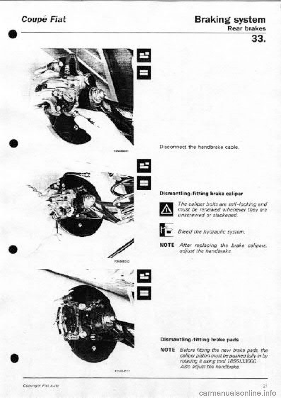 FIAT COUPE 1995  Workshop Manual 