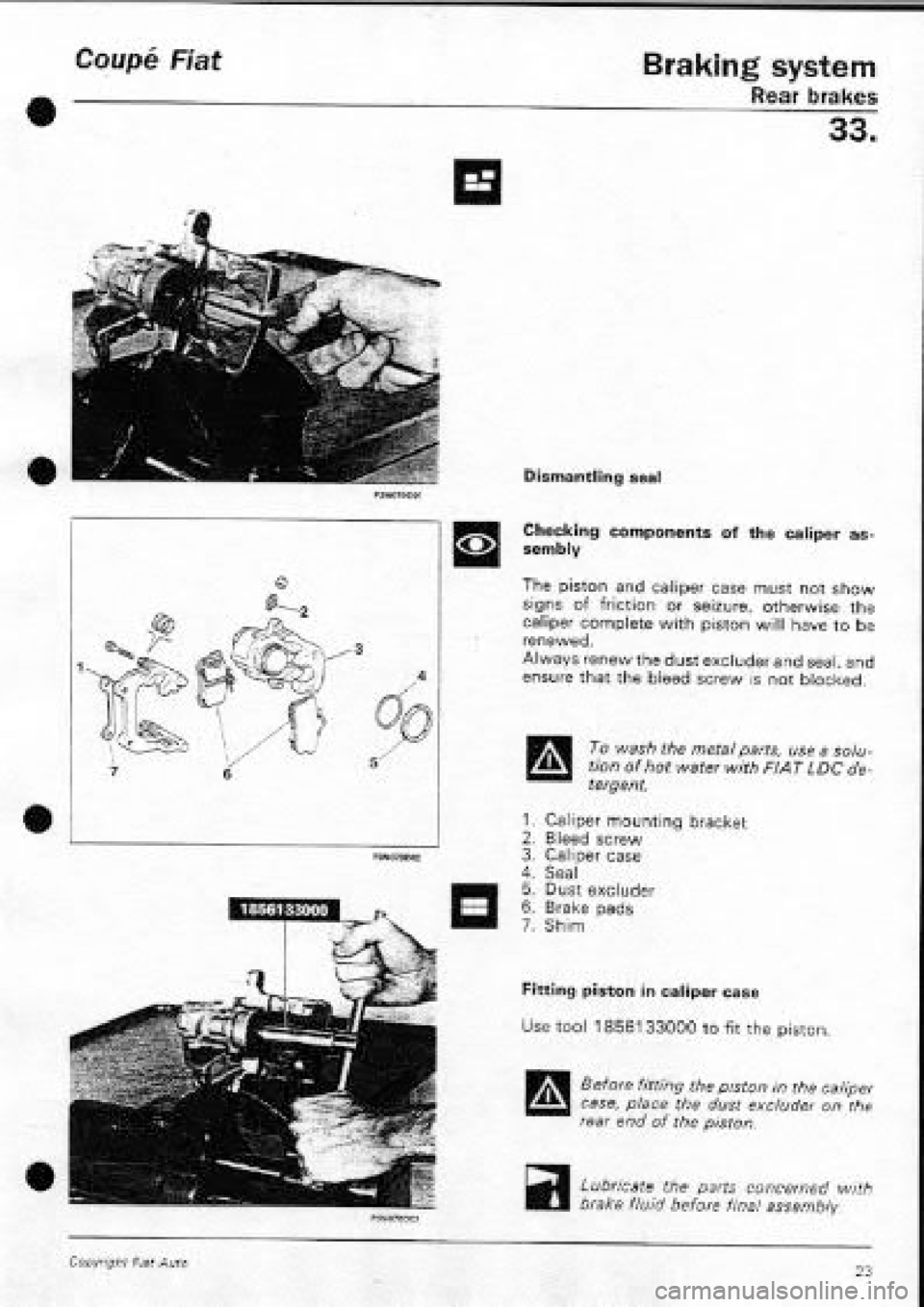 FIAT COUPE 1995  Workshop Manual 