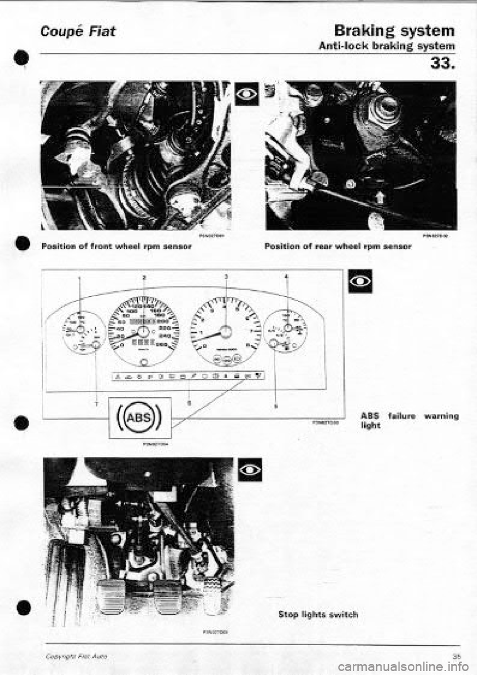 FIAT COUPE 1995  Workshop Manual 