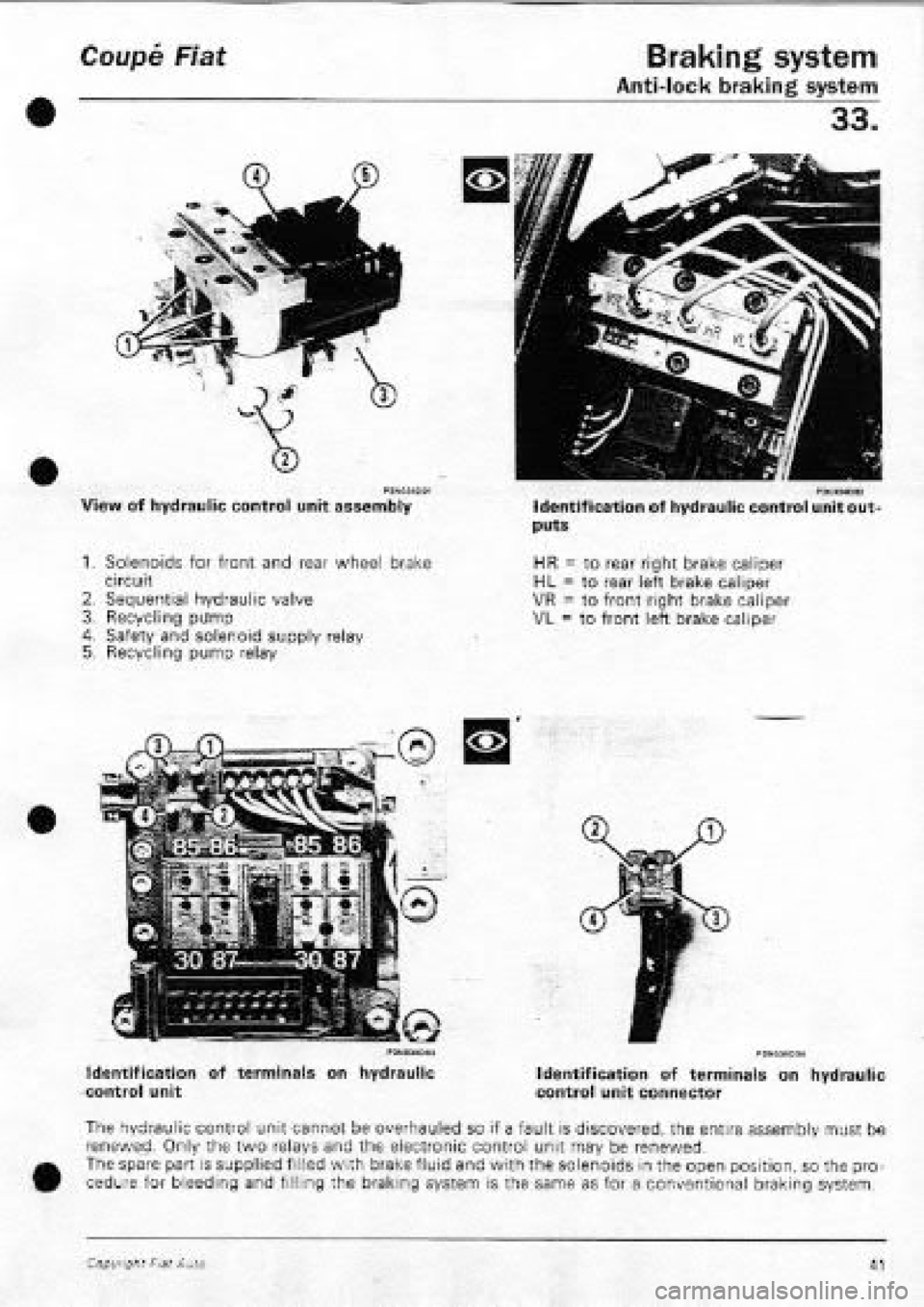 FIAT COUPE 1995  Workshop Manual 