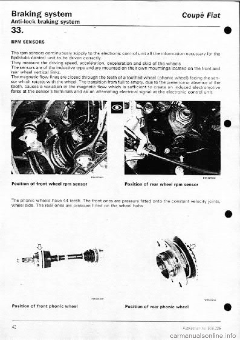 FIAT COUPE 1995  Workshop Manual 