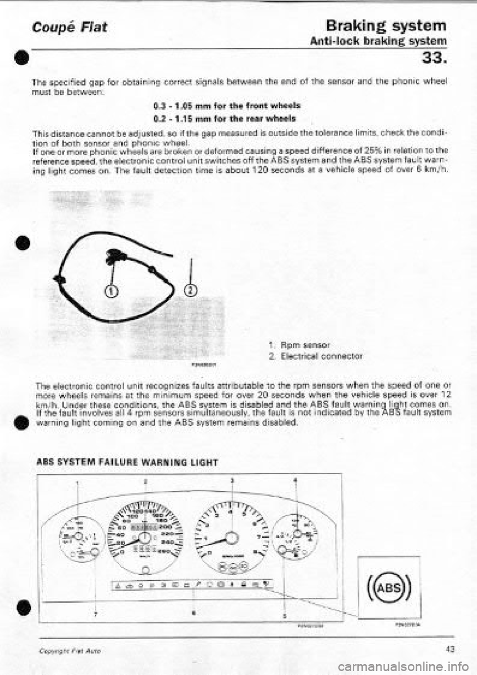FIAT COUPE 1995  Workshop Manual 