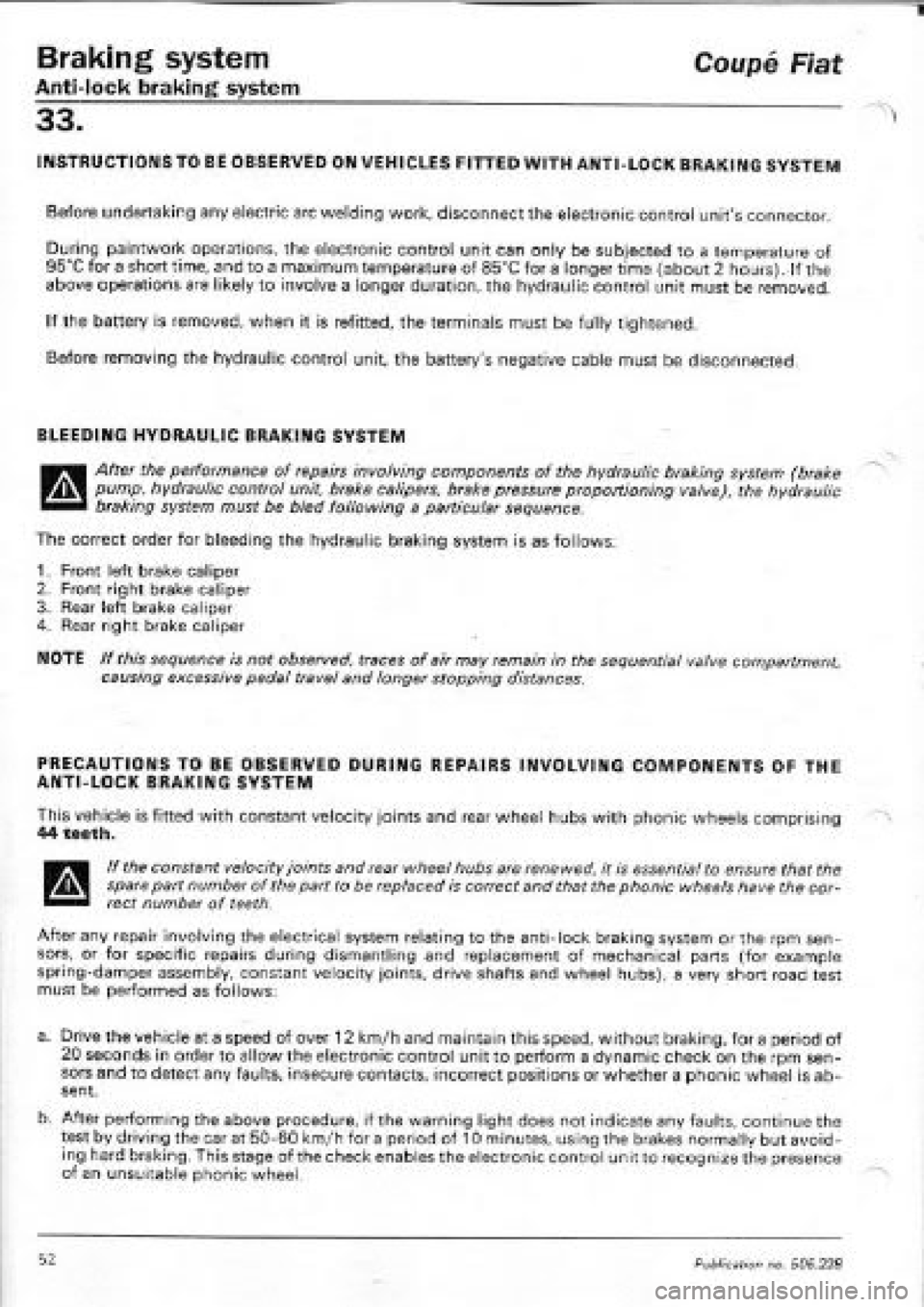 FIAT COUPE 1995  Workshop Manual 