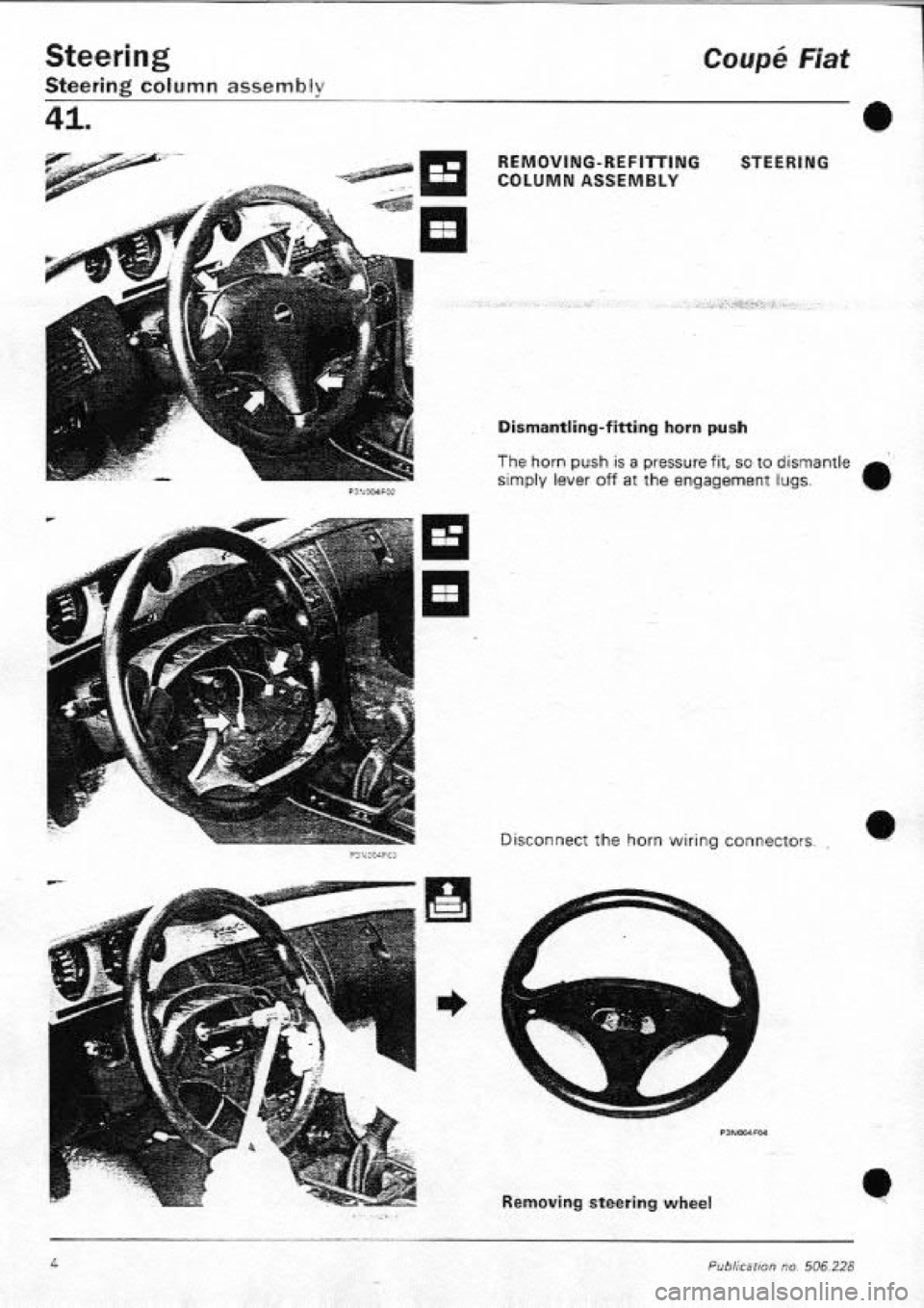 FIAT COUPE 1995  Workshop Manual 