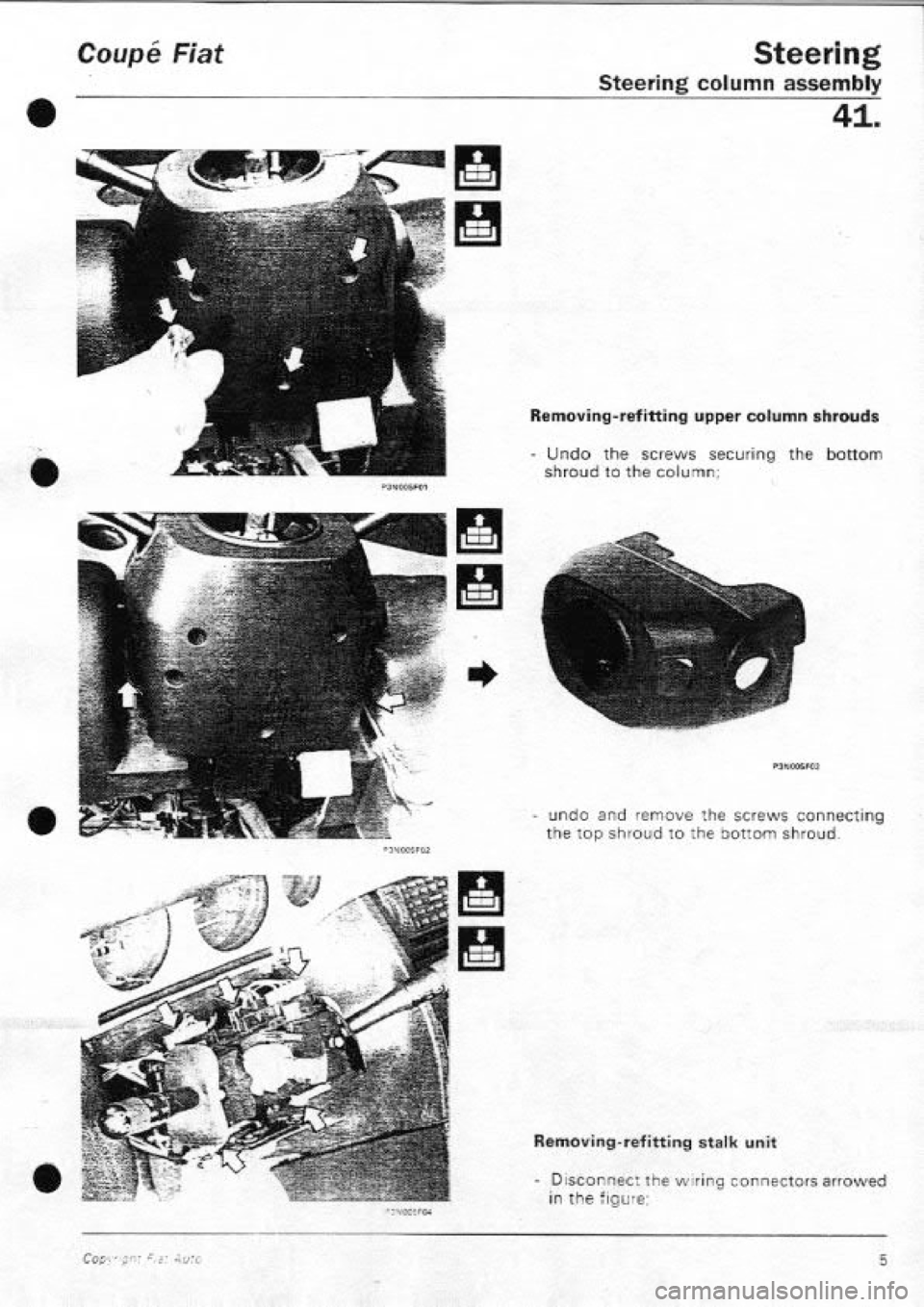 FIAT COUPE 1995  Workshop Manual 
