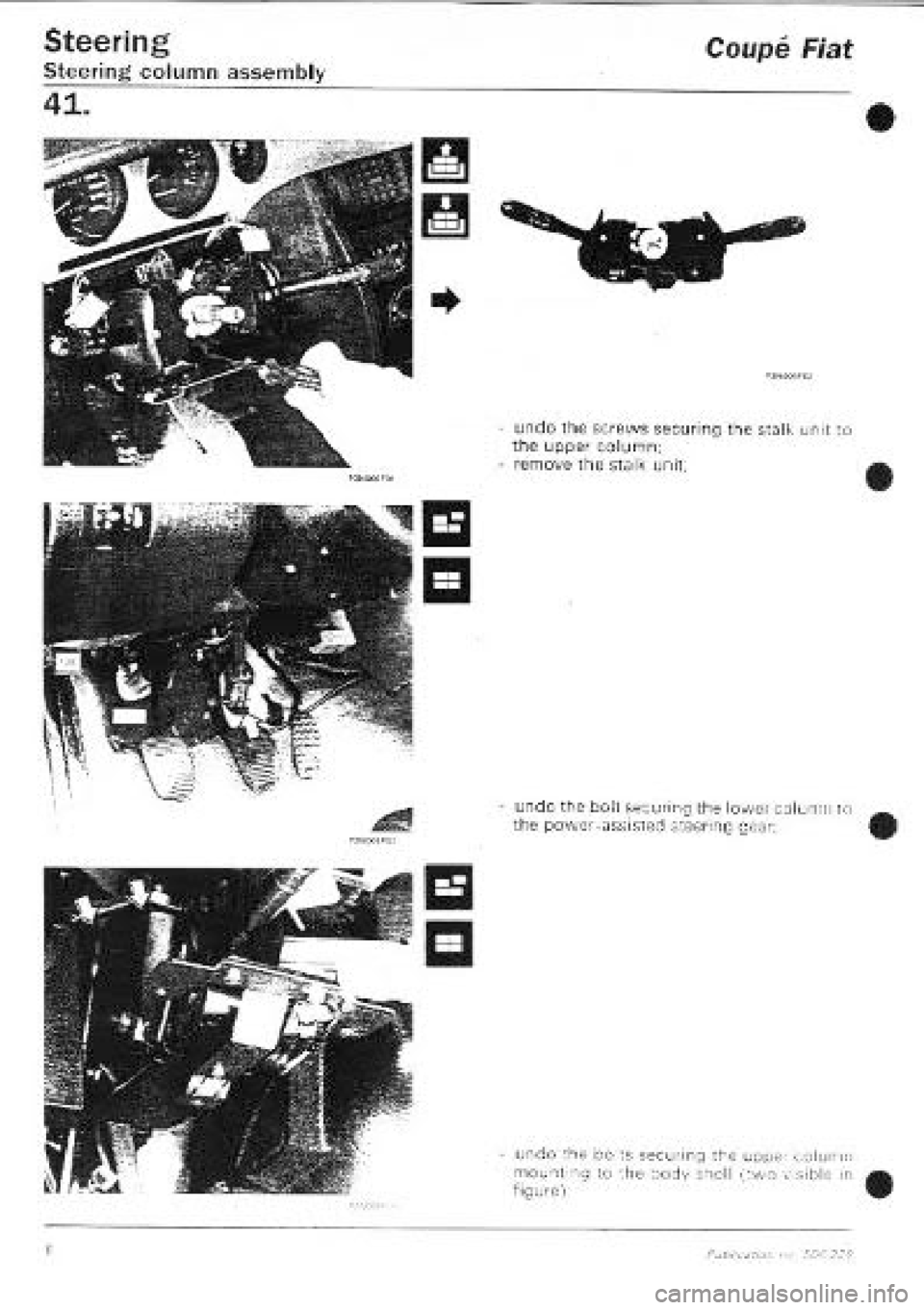 FIAT COUPE 1995  Workshop Manual 