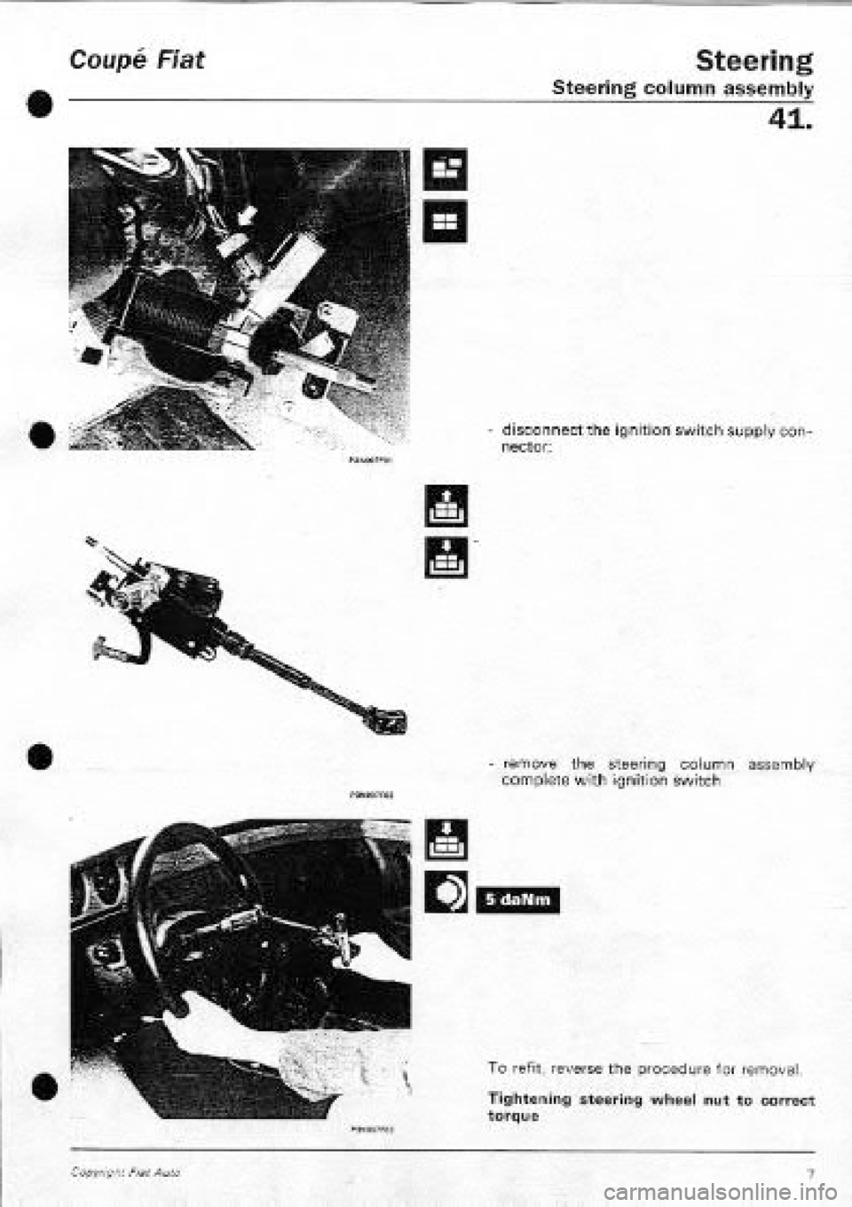 FIAT COUPE 1995  Workshop Manual 