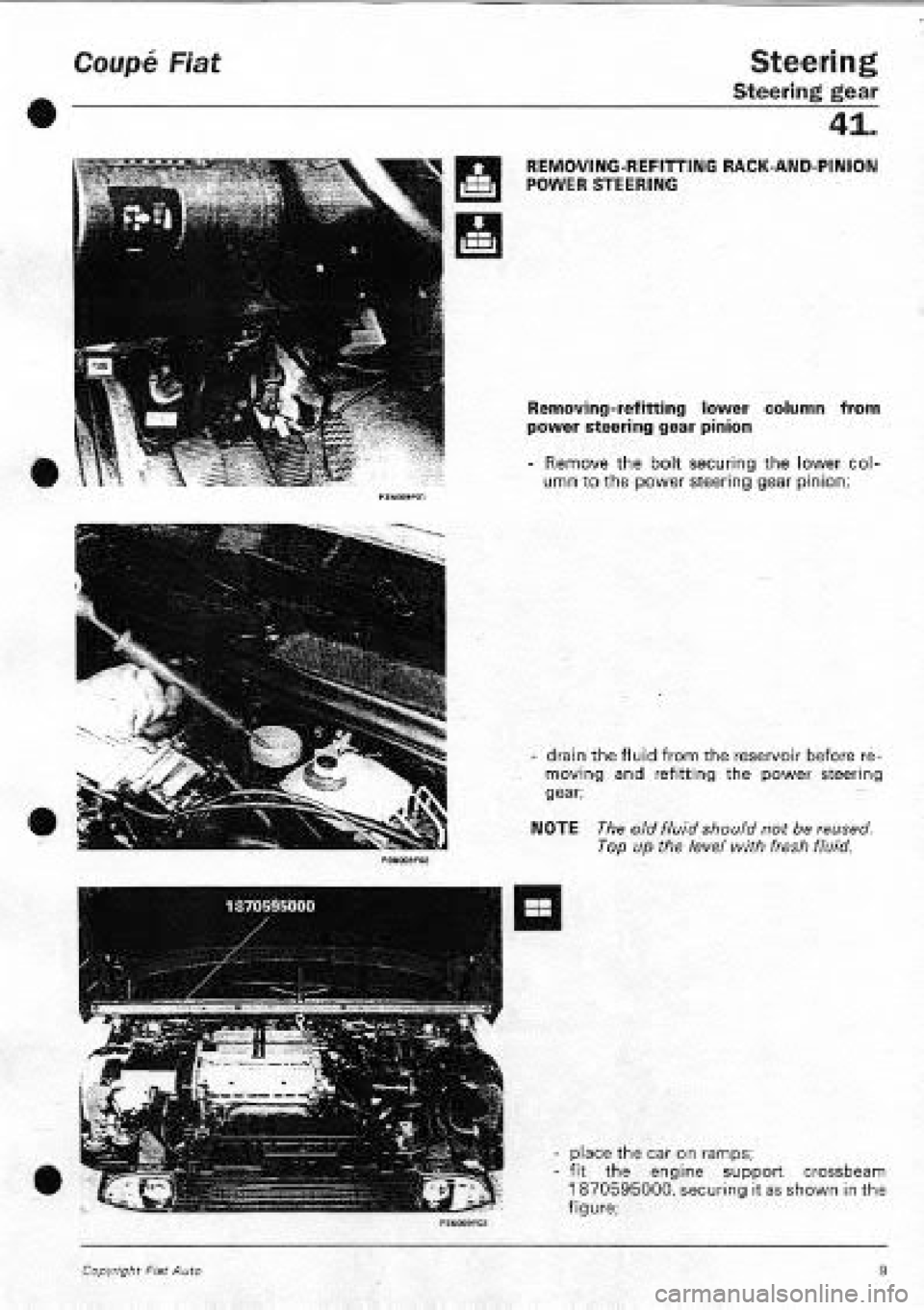 FIAT COUPE 1995  Workshop Manual 